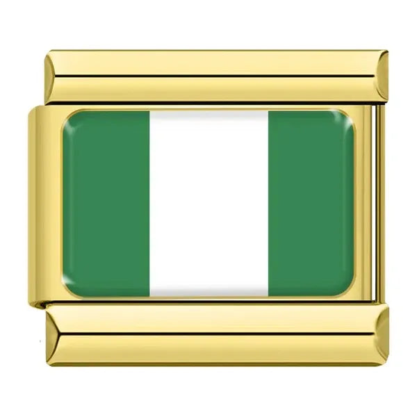 Charm Dorado Bandera de Nigeria