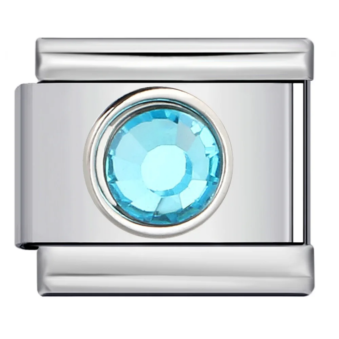 Charm Plateado con Piedra Azul