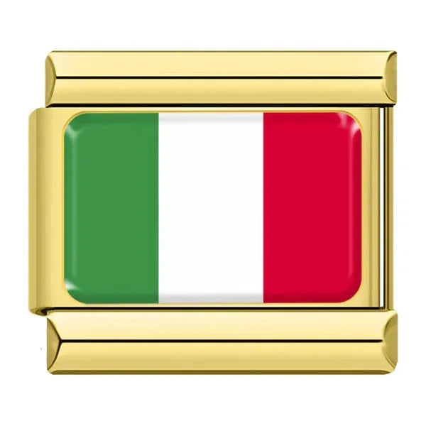 Charm Dorado Bandera de Italia