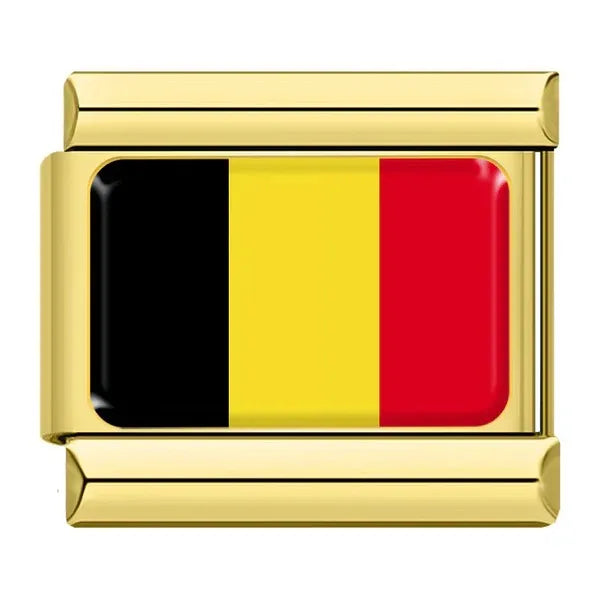 Charm Dorado Bandera de Bélgica