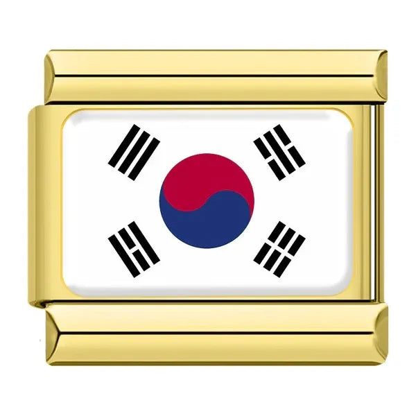 Charm Dorado Bandera de Corea del Sur