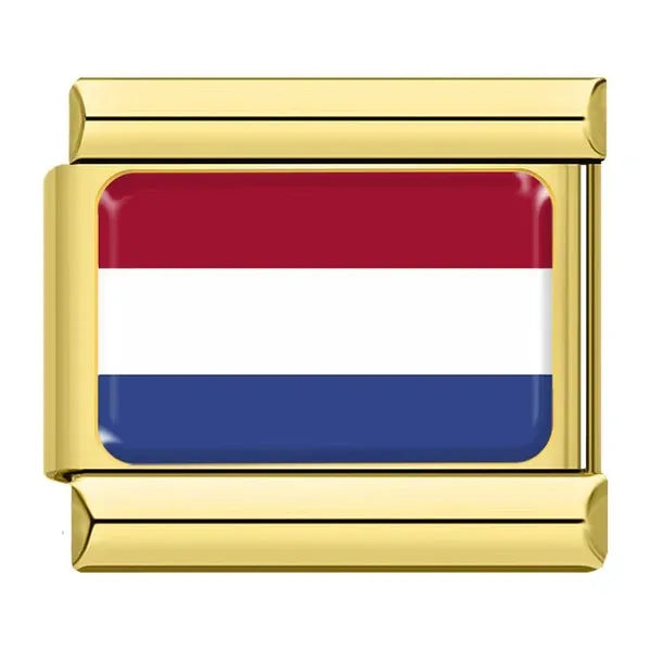 Charm Dorado Bandera de Holanda