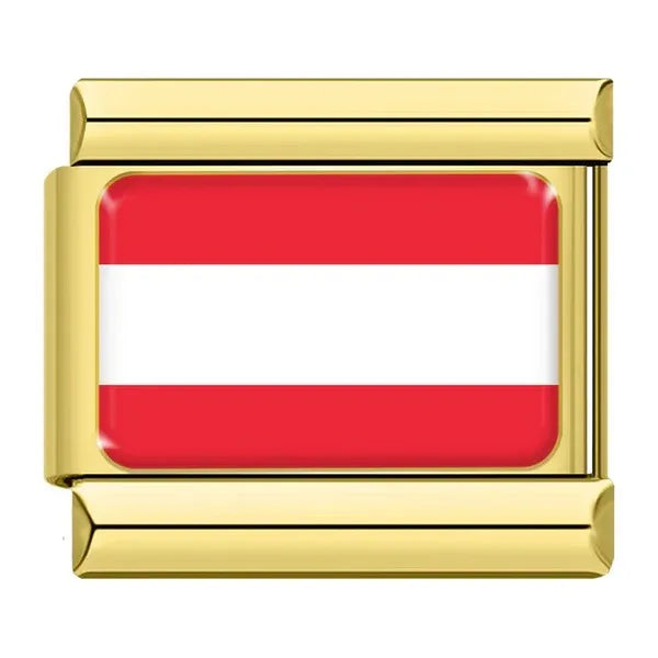 Charm Dorado Bandera de Austria