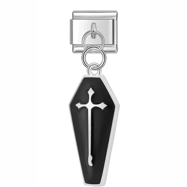 Charm Ataúd Negro con Cruz