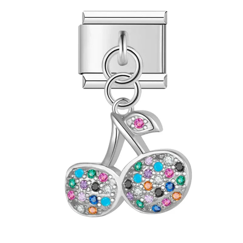 Charm Colgante Cerezas con Cristales
