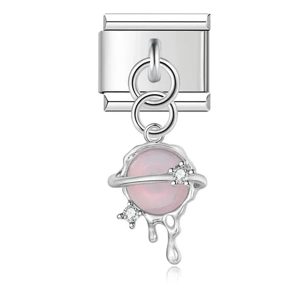 Charm Colgante Planeta Rosa