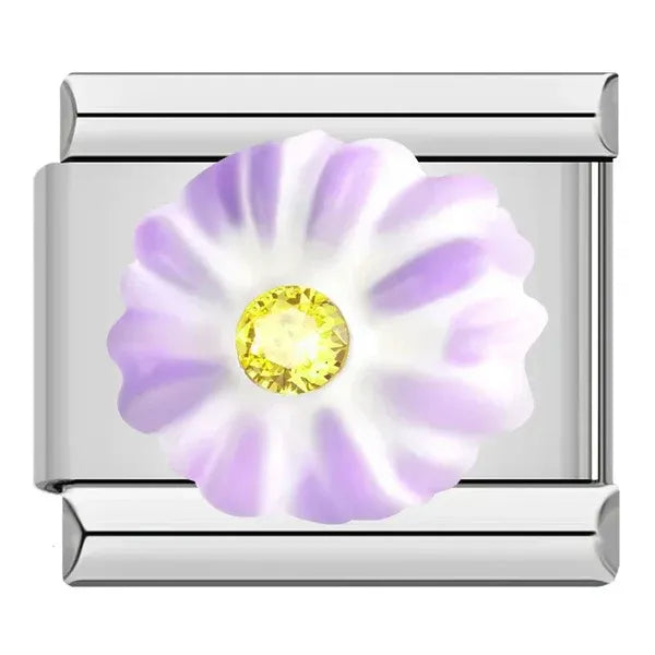 Charm Flor Cristal Morada