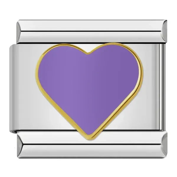 Charm Corazón Morado Clásico
