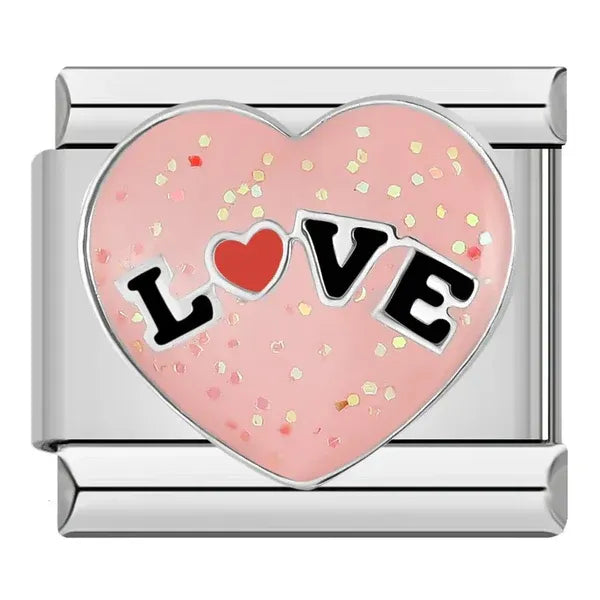 Charm Love Corazón Rosa