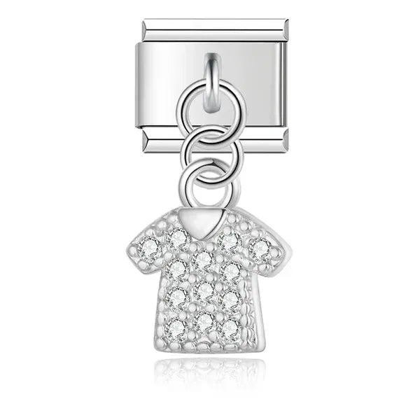 Charm Colgante Camiseta con Cristales