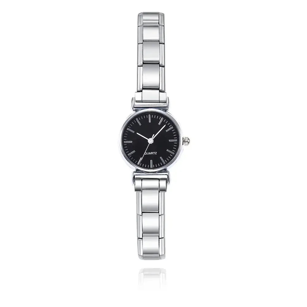 🎁 Reloj Verona Plata – Edición Esfera Negra (100% off)