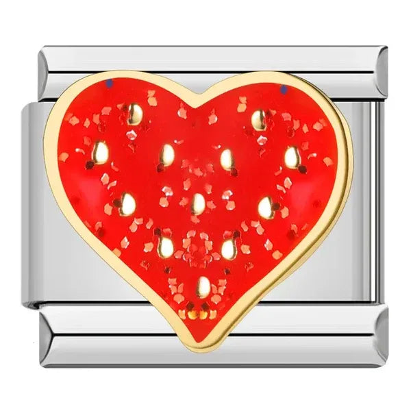 Charm Plateado Corazón Rojo