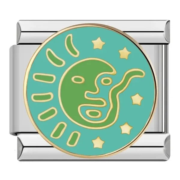 Charm Sol y Luna Verde