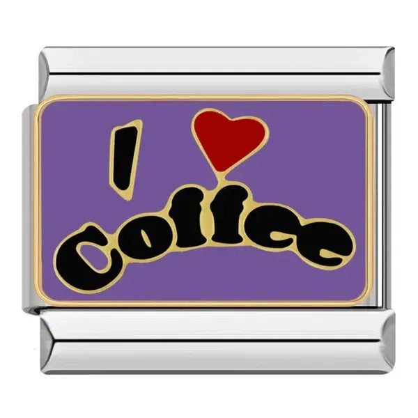 Charm I Love Coffee Morado