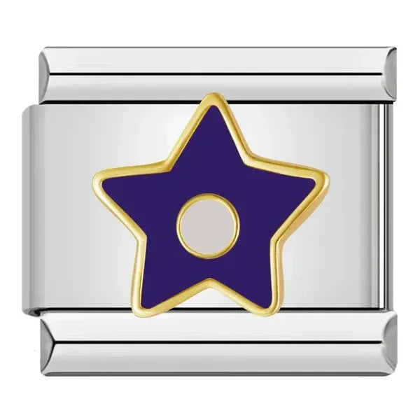 Charm Estrella Morada Dorada