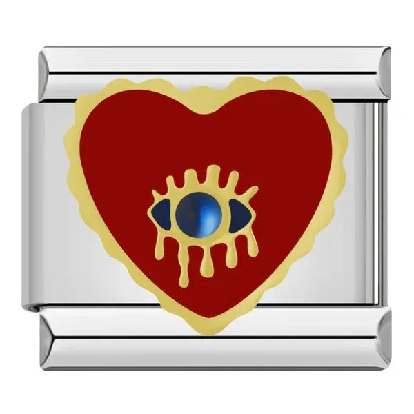 Charm Ojo Turco Corazón Rojo