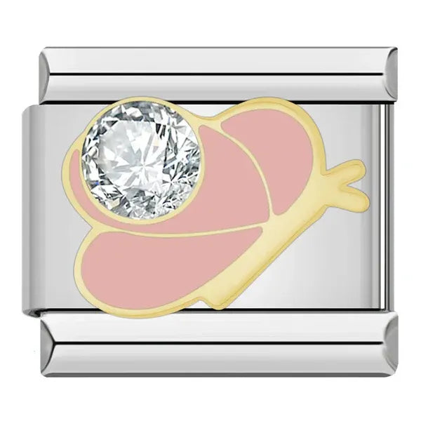 Charm Sombrero Rosa con Cristal