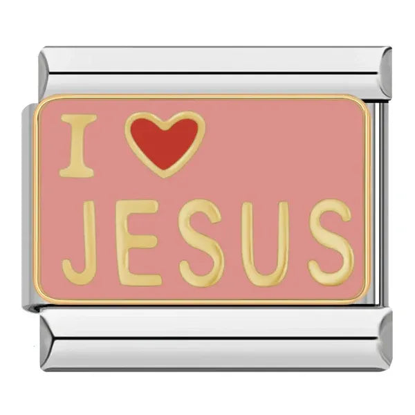 Charm I Love Jesus Rosa