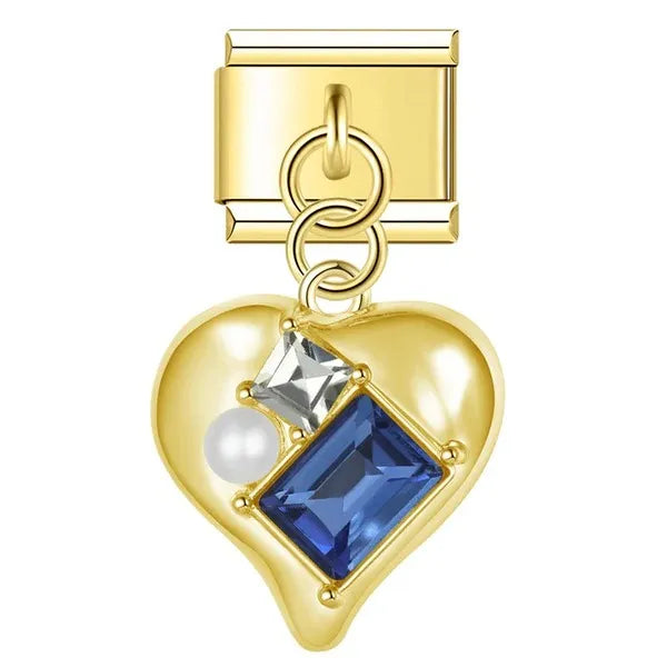 Charm Corazón con Cristales